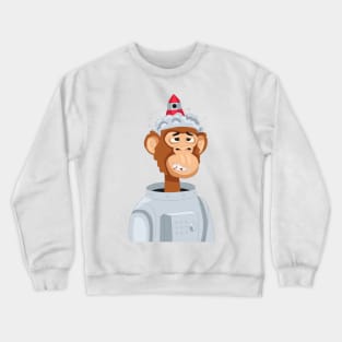 Monkey Space Rocket Crewneck Sweatshirt